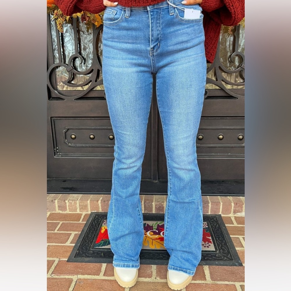 High Rise Long Flare Jean